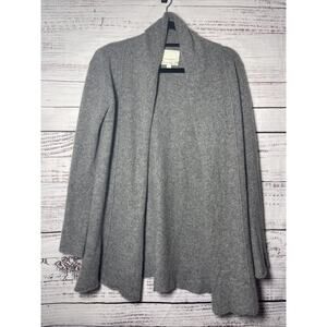 Cynthia Rowley Cashmere Cardigan Sweater Size Small Gray Open Front Lightweight